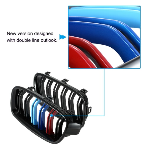 One Pair Front Gloss Black M-color Grille Grilles for BMW F30 F35 2012-2015 One Pair Front Gloss Black M-color Grille Grilles for BMW F30 F35 2012-2015