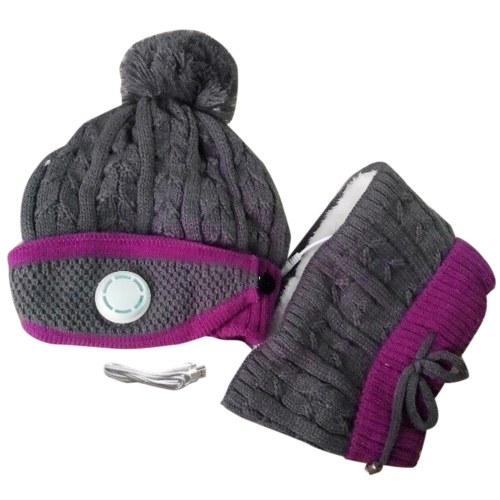 3Pcs Women USB Heating Scarf Winter Sets Cap Face Cover Collar Face Protection(grey&black)
3Pcs Women USB Heating Scarf Winter Sets Cap Face Cover Collar Face Protection(grey&black)