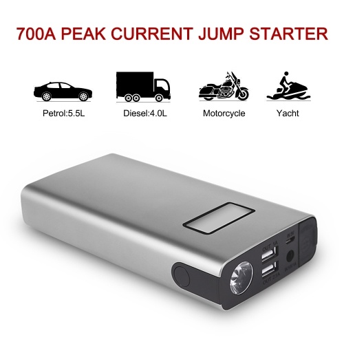 Car Jump Starter Portable Auto Battery Booster Kit Emergency Power Pack Phone Charger with Smart Charging Port (700A 18000mAh)
Car Jump Starter Portable Auto Battery Booster Kit Emergency Power Pack Phone Charger with Smart Charging Port (700A 18000mAh)
