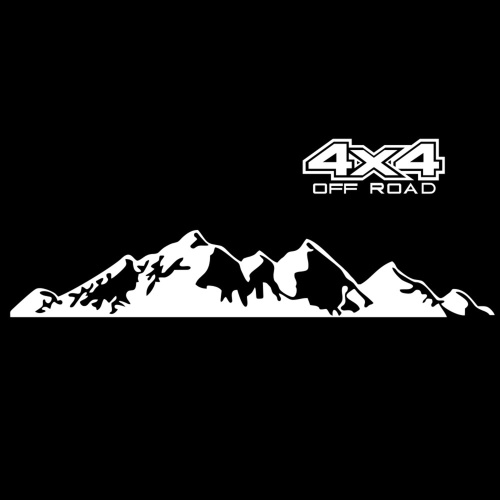 

Car Stickers 4X4 Off Road(44*17cm)+Mountain Graphic Decal(150*27cm) Sticker for Car Truck Exterior Accessories