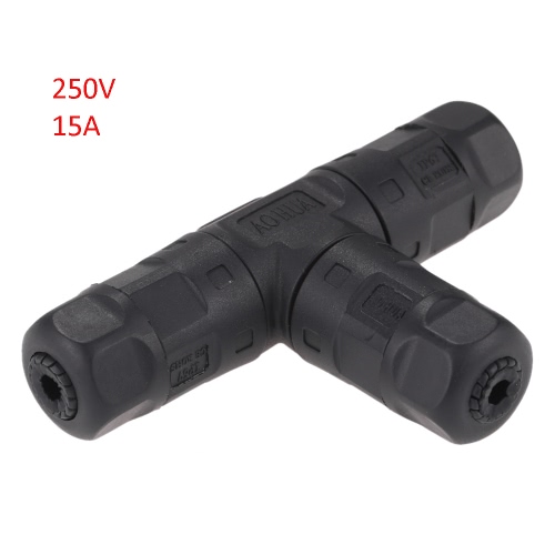 Waterproof IP67 T Shape Junction Box Connector 3 Pin 250V 15A Cable Wire Gland Sleeve
Waterproof IP67 T Shape Junction Box Connector 3 Pin 250V 15A Cable Wire Gland Sleeve