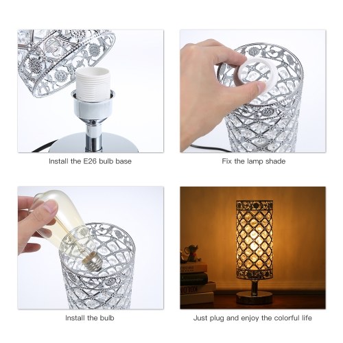 Tomshine Crystal Bedside Table Lamp Desk Light UL-listed Decorative for Bedroom Living Dining Room Coffee Shop Bookcase
Tomshine Crystal Bedside Table Lamp Desk Light UL-listed Decorative for Bedroom Living Dining Room Coffee Shop Bookcase