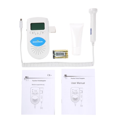 ECCOMUM Ultrasound Pocket Baby Heart Detector 3MHZ 50-240BPM Baby Heart Rate(FHR) Monitor Sonoline B Prenatal Heart Beat Detector Probe with Backlight LCD Display + GEL
ECCOMUM Ultrasound Pocket Baby Heart Detector 3MHZ 50-240BPM Baby Heart Rate(FHR) Monitor Sonoline B Prenatal Heart Beat Detector Probe with Backlight LCD Display + GEL