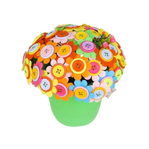 DIY Craft Handmade Button Bouquet Materials Iron Wire Button Petal Bouquets Kit for Children
DIY Craft Handmade Button Bouquet Materials Iron Wire Button Petal Bouquets Kit for Children