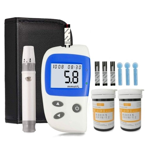 Blood Sugar Test Kit, Diabetes Blood Glucose Meter Monitor Kit with 50 Test Strips and 50 Lancets, Sugar Machine No Coding mmol/L
Blood Sugar Test Kit, Diabetes Blood Glucose Meter Monitor Kit with 50 Test Strips and 50 Lancets, Sugar Machine No Coding mmol/L