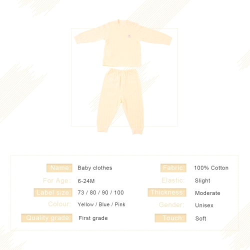 Baby Clothes Set 2pcs Unisex 100% Cotton Baby Outfits Clothing Long Sleeve Tops Long Pants Spring Summer Autumn Winter For Newborn Baby Girl Boy Blue 6-12M
Baby Clothes Set 2pcs Unisex 100% Cotton Baby Outfits Clothing Long Sleeve Tops Long Pants Spring Summer Autumn Winter For Newborn Baby Girl Boy Blue 6-12M