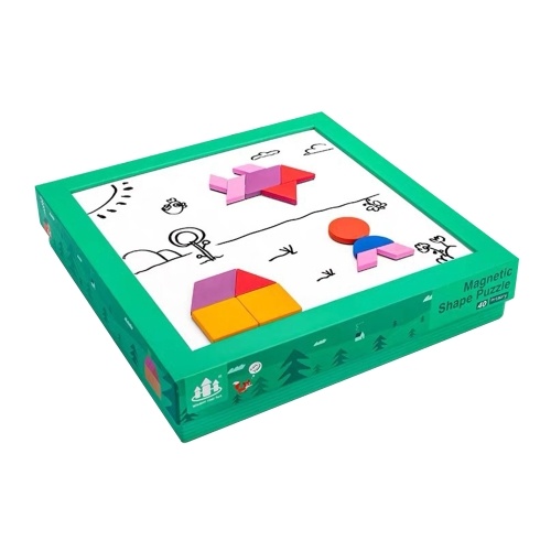 Magnetic Geometry Puzzle Wooden Block Early Education with Whiteboard Dry-Erase Pen Design Cards for Age 3+ Boys & Girls
Magnetic Geometry Puzzle Wooden Block Early Education with Whiteboard Dry-Erase Pen Design Cards for Age 3+ Boys & Girls