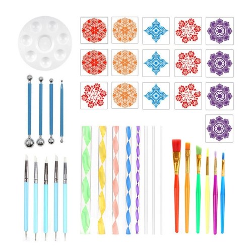 40 Piece Mandala Dotting Tools DIY Painting Stencils Ball Stylus Palette Paint Brushes Multifunction Embossing Dot Kit for Canvas Rocks Coloring Drawing Crafting Art Supplies Handwork Decoration
40 Piece Mandala Dotting Tools DIY Painting Stencils Ball Stylus Palette Paint Brushes Multifunction Embossing Dot Kit for Canvas Rocks Coloring Drawing Crafting Art Supplies Handwork Decoration