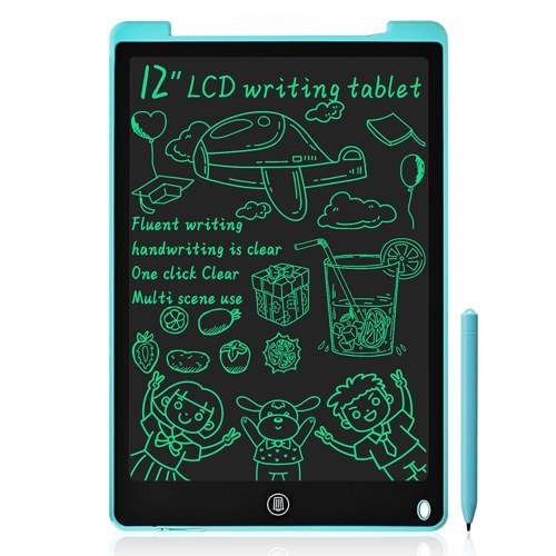 

LCD Writing Tablet 12 Inch Monochrome Screen with Stylus Drawing Writing Taking Notes Leaving Messages for Toddlers Boys Girls & Adults Pink