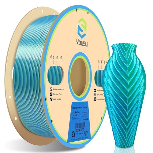 YOUSU Silk PLA Filament for 3D Printer 1.75mm Dimensional Dual Color Filaments Accuracy +/- 0.03mm 1kg (2.2 lbs)
YOUSU Silk PLA Filament for 3D Printer 1.75mm Dimensional Dual Color Filaments Accuracy +/- 0.03mm 1kg (2.2 lbs)