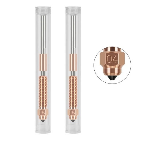 2PCS 0.4mm Nozzle High Flow Support High Speed Printing Copper Alloy And Hardened Steel Nozzle
2PCS 0.4mm Nozzle High Flow Support High Speed Printing Copper Alloy And Hardened Steel Nozzle