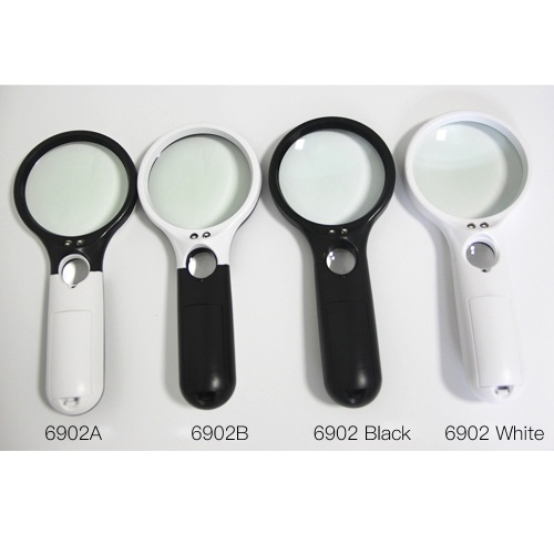 

Handheld Magnifier Reading Magnifying Glass Lens Jewelry Loupe 3X 45X with 3 LED Light for Reading Inspection Jewellery Hobbies Crafts