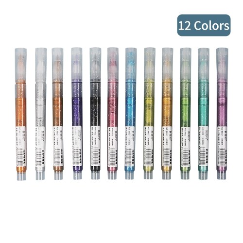 12 Colors Glitter Metallic Marker Pens Set Paint Pens for Black Paper Drawing Painting Journal Diary Card Making DIY Craft Projects Scrapbooking Metal Glass
12 Colors Glitter Metallic Marker Pens Set Paint Pens for Black Paper Drawing Painting Journal Diary Card Making DIY Craft Projects Scrapbooking Metal Glass