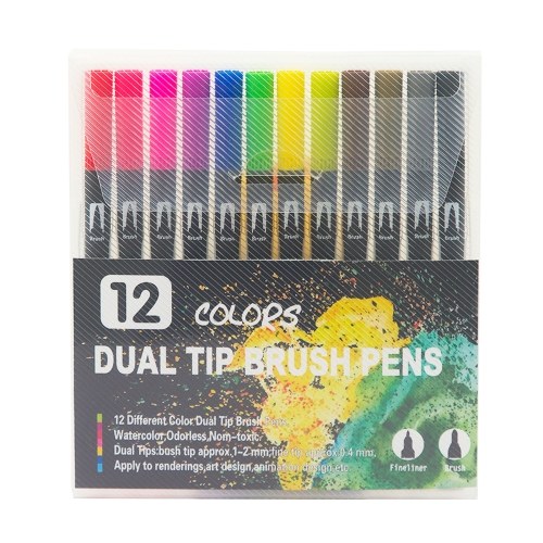 12 Colors Dual Tip Brush Pens Art Markers Set Brush and Fine Tips Colored Pens for Children Adults Artists Drawing Sketching Coloring Calligraphy Hand Lettering Journaling Planner Art Projects
12 Colors Dual Tip Brush Pens Art Markers Set Brush and Fine Tips Colored Pens for Children Adults Artists Drawing Sketching Coloring Calligraphy Hand Lettering Journaling Planner Art Projects