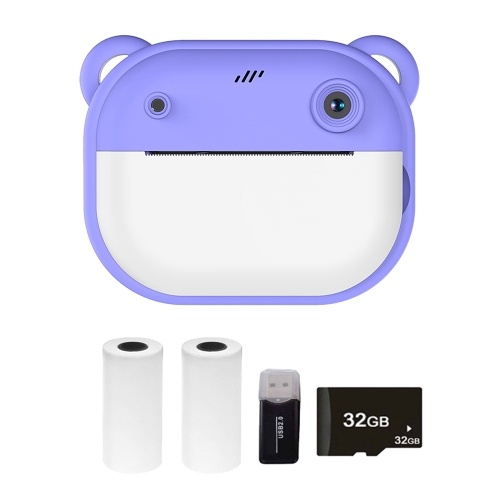 Kid Camera Children 1080P Digital Camera Thermal Print with 2.4Inch IPS Screen Photo Selfie Video Auto Focus with 32G Memory Card + Card Reader 2 Rolls Print Paper
Kid Camera Children 1080P Digital Camera Thermal Print with 2.4Inch IPS Screen Photo Selfie Video Auto Focus with 32G Memory Card + Card Reader 2 Rolls Print Paper
