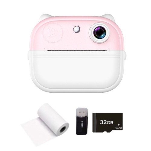 Kids Camera Instant Thermal Printer 2.0 Inch Screen Photo Printer 48MP Rear Camera Support Timer Shooting Video Recording Thermal Inkless Printing with 1 White Print Paper +32G memory card+card reader
Kids Camera Instant Thermal Printer 2.0 Inch Screen Photo Printer 48MP Rear Camera Support Timer Shooting Video Recording Thermal Inkless Printing with 1 White Print Paper +32G memory card+card reader