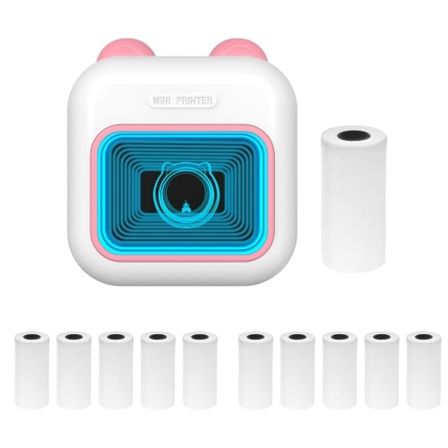 Mini Pocket Thermal Instant Photo Printer 7-Color LED Light Label Maker Machine with 11 Paper Rolls (57x25mm)
Mini Pocket Thermal Instant Photo Printer 7-Color LED Light Label Maker Machine with 11 Paper Rolls (57x25mm)