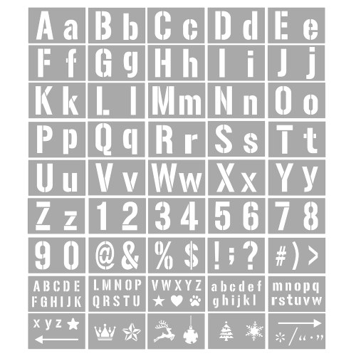 

40PCS Stencils Letter and Number Template Reusable Washable Alphabet Stencils Environment-friendly PET Art Craft Templates for Painting On Wood Scrapbooking Fabric Wall Door Decor Home Sign