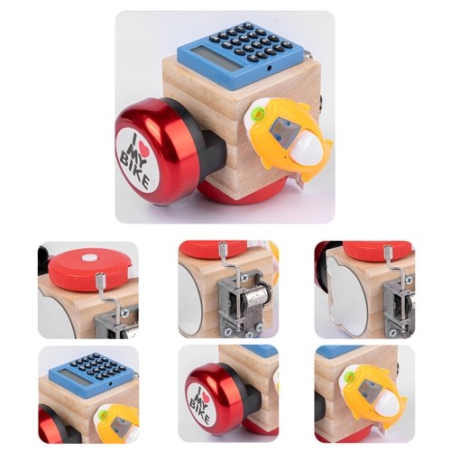 Busy Board Multifunctional Block 7-in-1 Lock Box Cognitive Enlightenment Music Function & Calculator Wooden Block Puzzle Game Basic Skills Learning(Type 01)
Busy Board Multifunctional Block 7-in-1 Lock Box Cognitive Enlightenment Music Function & Calculator Wooden Block Puzzle Game Basic Skills Learning(Type 01)