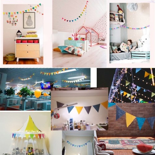 12 Flags Felt Bunting Multi-Colored Pennant Fabric Triangle Flags Banner Hanging Decorations 8.2ft
12 Flags Felt Bunting Multi-Colored Pennant Fabric Triangle Flags Banner Hanging Decorations 8.2ft