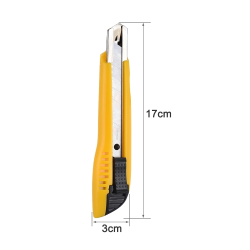 Retractable Box Cutter Utility Art Knife with Safety Lock 18mm Blade for Office Home Arts Crafts Cutting Rope Cardboard Carton Paper Extra 1 Standby Sharp Blade Included
Retractable Box Cutter Utility Art Knife with Safety Lock 18mm Blade for Office Home Arts Crafts Cutting Rope Cardboard Carton Paper Extra 1 Standby Sharp Blade Included