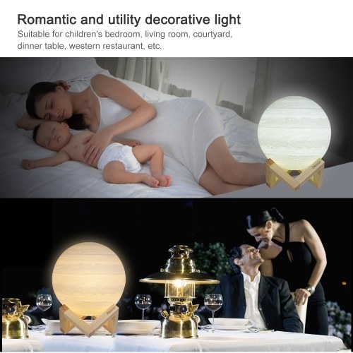 Aibecy 8cm/3.1in 3D Printed Jupiter Lamp LED Light 2 Colors Switchable (White/ Yellow) Adjustable Brightness Touch Control USB Recharge with Wooden Stand Festival Gift Home Office Western Restaurant Decorative Night Light
Aibecy 8cm/3.1in 3D Printed Jupiter Lamp LED Light 2 Colors Switchable (White/ Yellow) Adjustable Brightness Touch Control USB Recharge with Wooden Stand Festival Gift Home Office Western Restaurant Decorative Night Light