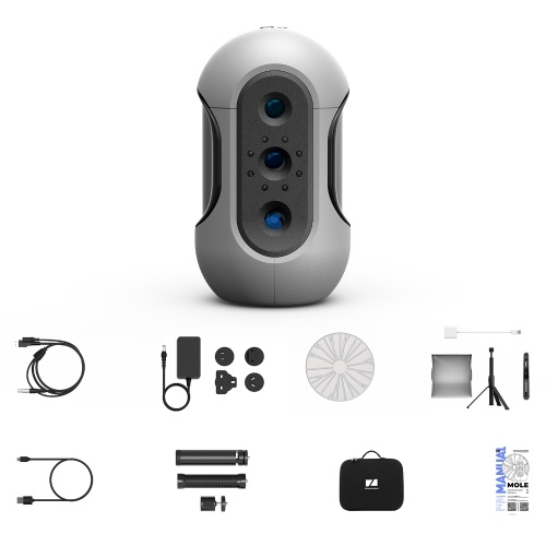 3DMakerpro Mole Handheld 3D Scanner for 3D Printer 0.05mm Accuracy & 0.1mm Resolution 10FPS Scanning Black Objects Compatible with Win10/11 and MacOS 11/12 (Luxury)
3DMakerpro Mole Handheld 3D Scanner for 3D Printer 0.05mm Accuracy & 0.1mm Resolution 10FPS Scanning Black Objects Compatible with Win10/11 and MacOS 11/12 (Luxury)