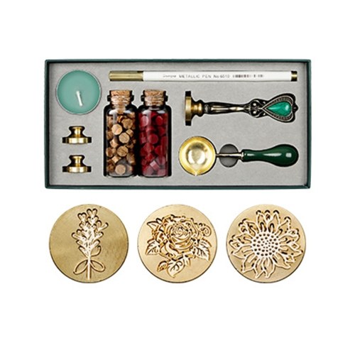 Retro Wax Seal Kit Sealing Wax Beads Wax Melting Spoon Wax Seal Stamp Candle Replaceable Copper Head Metallic Pen for Envelopes Letter Cards Wedding Invitations Packaging Gift Sealing Decoration Arts & Crafts
Retro Wax Seal Kit Sealing Wax Beads Wax Melting Spoon Wax Seal Stamp Candle Replaceable Copper Head Metallic Pen for Envelopes Letter Cards Wedding Invitations Packaging Gift Sealing Decoration Arts & Crafts