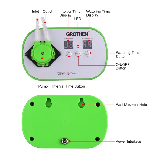 GROTHEN Timed Dosing Peristaltic Pump Metering Pump Smart Watering Device Amount Timing Control
GROTHEN Timed Dosing Peristaltic Pump Metering Pump Smart Watering Device Amount Timing Control