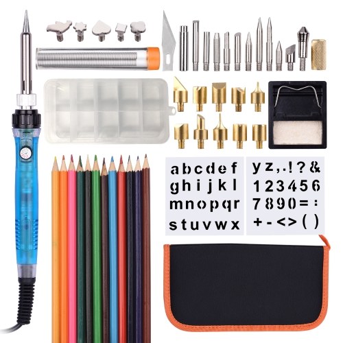 Wood Burning Tool Kit 52PCS Professional Pyrography Pen Soldering Iron Set Adjustable Temperature from 200-450℃ for Beginners Adults Wood Burning Carving DIY Embossing Soldering
Wood Burning Tool Kit 52PCS Professional Pyrography Pen Soldering Iron Set Adjustable Temperature from 200-450℃ for Beginners Adults Wood Burning Carving DIY Embossing Soldering