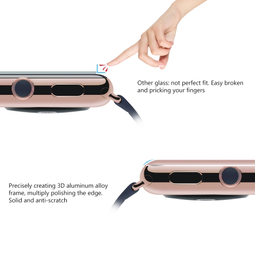 Link Dream 0.2mm Tempered Glass Screen Protector Cover for 38mm Apple Watch iWatch Series 2 Aluminum Alloy Frame High Transparency Anti-scratch Anti-dust Explosion-proof Link Dream 0.2mm Tempered Glass Screen Protector Cover for 38mm Apple Watch iWatch Series 2 Aluminum Alloy Frame High Transparency Anti-scratch Anti-dust Explosion-proof