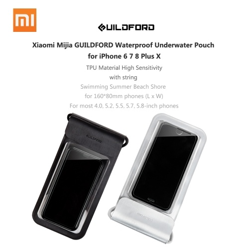 Xiaomi Mijia GUILDFORD Mobile Phone for iPhone 6 7 8 Plus X Waterproof Case Bag TPU Material High Sensitivity Underwater Pouch for Swimming Summer Beach Shore
Xiaomi Mijia GUILDFORD Mobile Phone for iPhone 6 7 8 Plus X Waterproof Case Bag TPU Material High Sensitivity Underwater Pouch for Swimming Summer Beach Shore