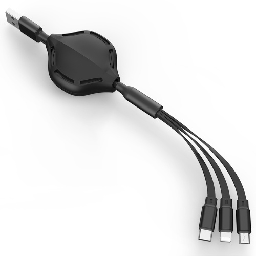 Retractable 3 in 1 USB Cable 4ft Skeleton Multi Charging Cable Organizer with Lightning/Type-C/Micro USB Connector for Android iOS Phones and Multiple Devices
Retractable 3 in 1 USB Cable 4ft Skeleton Multi Charging Cable Organizer with Lightning/Type-C/Micro USB Connector for Android iOS Phones and Multiple Devices