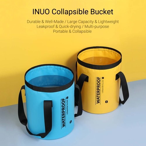 INUO Collapsible Bucket Compact Portable Folding Water Container Fishing Bucket Outdoor Wash Basin Foot Bath Tub for Travelling Camping Hiking Gardening
INUO Collapsible Bucket Compact Portable Folding Water Container Fishing Bucket Outdoor Wash Basin Foot Bath Tub for Travelling Camping Hiking Gardening