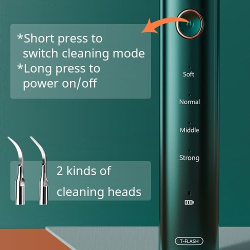T-FLASH Ultrasonic Dental Scaler J1 Dental Calculus Removal Teeth Cleaning Machine IPX7 Waterproof Over-heating Protection Stainless Steel Whitening Teeth Cleaner
T-FLASH Ultrasonic Dental Scaler J1 Dental Calculus Removal Teeth Cleaning Machine IPX7 Waterproof Over-heating Protection Stainless Steel Whitening Teeth Cleaner