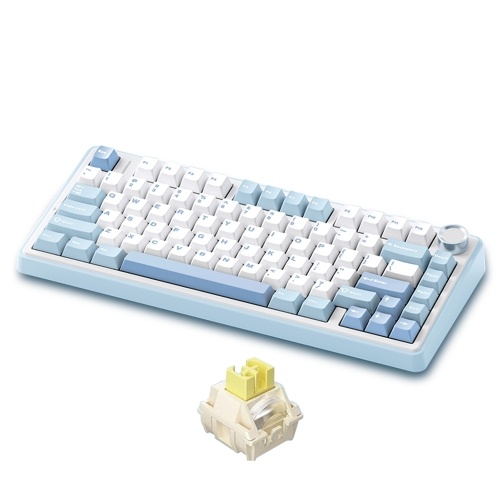 AULA F75 Mechanical Keyboard - Wireless, Gasket Structure, Tri-Mode Connectivity, 80-Key Low-Delay Gaming Keyboard with Light Effect
AULA F75 Mechanical Keyboard - Wireless, Gasket Structure, Tri-Mode Connectivity, 80-Key Low-Delay Gaming Keyboard with Light Effect