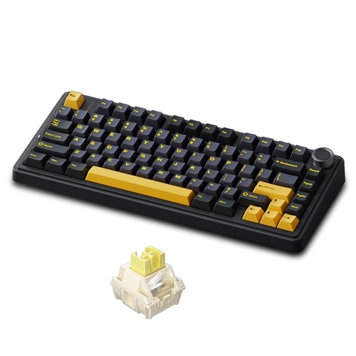 AULA F75 Mechanical Keyboard - Wireless, Gasket Structure, Tri-Mode Connectivity, 80-Key Low-Delay Gaming Keyboard with Light Effect
AULA F75 Mechanical Keyboard - Wireless, Gasket Structure, Tri-Mode Connectivity, 80-Key Low-Delay Gaming Keyboard with Light Effect