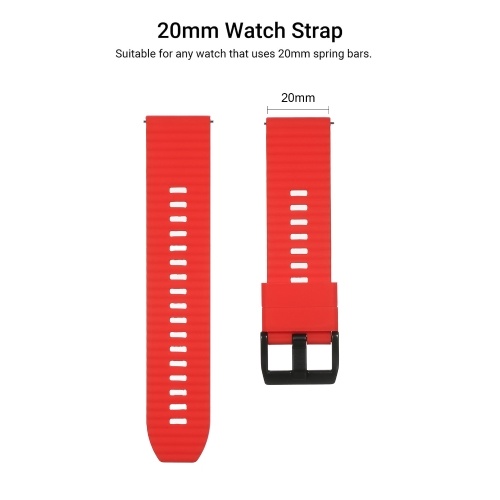 20mm Watch Band Soft Silicone Quick-Release Strap with Buckle Breathable Watchband Wristband Compatible with 20mm Smart/Traditional Watch
20mm Watch Band Soft Silicone Quick-Release Strap with Buckle Breathable Watchband Wristband Compatible with 20mm Smart/Traditional Watch