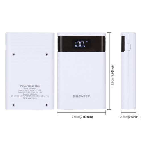 HAWEEL DIY Power-bank Batterys Charg-er Shell Box with 2 USB Output Interfaces & LCD Display
HAWEEL DIY Power-bank Batterys Charg-er Shell Box with 2 USB Output Interfaces & LCD Display