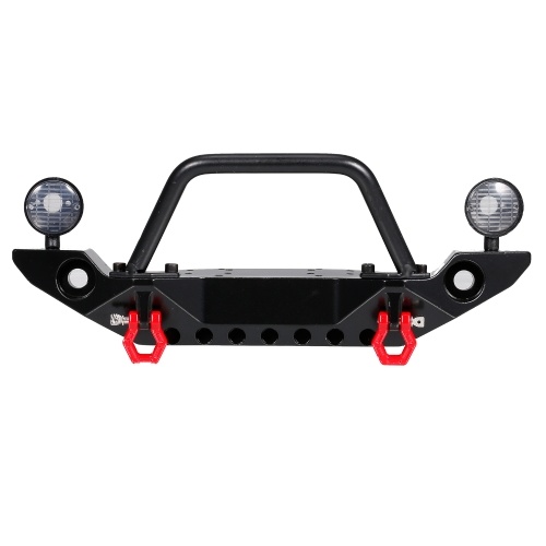 RC Metal Front Bumper with 2-LED Light & D-rings Tow Hitch Shackles for 1/10 RC Crawler
RC Metal Front Bumper with 2-LED Light & D-rings Tow Hitch Shackles for 1/10 RC Crawler