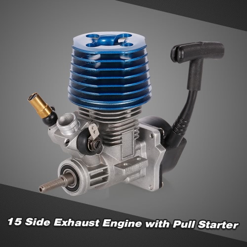 2.49CC 15 Side Exhaust Hand Pull Starter Engine for 1/8 1/10 RC Off-Road Buggy Monster Truck On-Road Racing Car
2.49CC 15 Side Exhaust Hand Pull Starter Engine for 1/8 1/10 RC Off-Road Buggy Monster Truck On-Road Racing Car