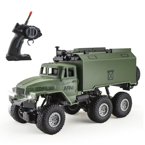 1/16 Military Command Vehicle Remote Control Military Truck Off-Road Vehicle 6WD with LED Light
1/16 Military Command Vehicle Remote Control Military Truck Off-Road Vehicle 6WD with LED Light