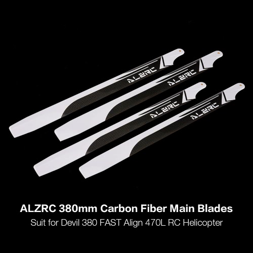 2 Pairs ALZRC 380mm Carbon Fiber Main Blades for Devil 380 FAST Align 470L RC Helicopter
2 Pairs ALZRC 380mm Carbon Fiber Main Blades for Devil 380 FAST Align 470L RC Helicopter