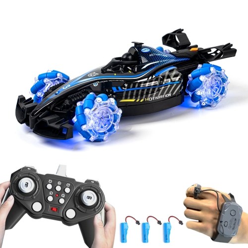 D864 Remote Control Stunt Car - 360° Rotation, Spray Drift, Off-road Vehicle with Lights & Sound (3 Rechargeable Batteries, Blue)
D864 Remote Control Stunt Car - 360° Rotation, Spray Drift, Off-road Vehicle with Lights & Sound (3 Rechargeable Batteries, Blue)