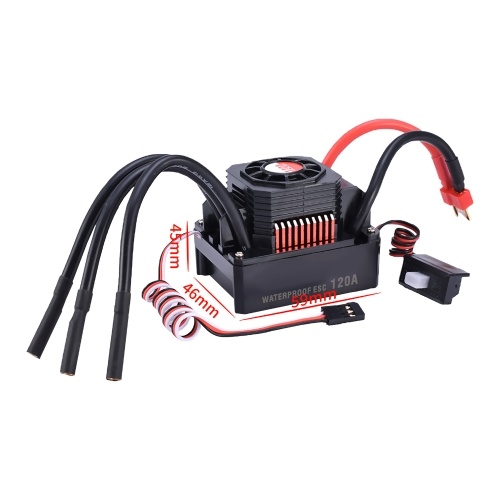 120A ESC Electric Speed Controller with Heat Sink Combo Set Waterproof Dustproof RC 1/8 RC Car 1: 8 Compatible with HSP Axia/Buggy/Drift Car 4076 4068 Brushless Motor
120A ESC Electric Speed Controller with Heat Sink Combo Set Waterproof Dustproof RC 1/8 RC Car 1: 8 Compatible with HSP Axia/Buggy/Drift Car 4076 4068 Brushless Motor