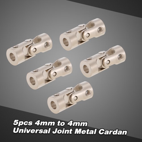 5pcs Stainless Steel 4 to 4mm Full Metal Universal Joint Cardan Couplings for RC Car and Boat D90 SCX10 RC4WD
5pcs Stainless Steel 4 to 4mm Full Metal Universal Joint Cardan Couplings for RC Car and Boat D90 SCX10 RC4WD