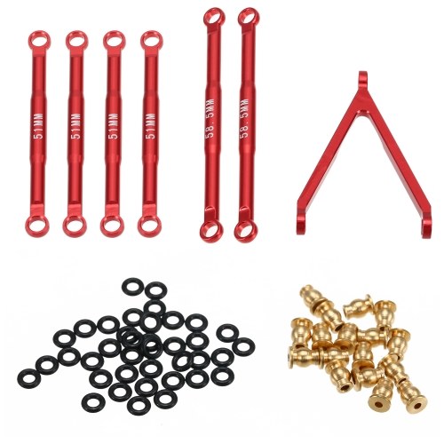 Aluminum Alloy Linkages Pull Rod Link Linkage Set for 1/24 Axial SCX24 AXI90081 AXI00001 AXI00002 RC Car Upgrade Parts
Aluminum Alloy Linkages Pull Rod Link Linkage Set for 1/24 Axial SCX24 AXI90081 AXI00001 AXI00002 RC Car Upgrade Parts