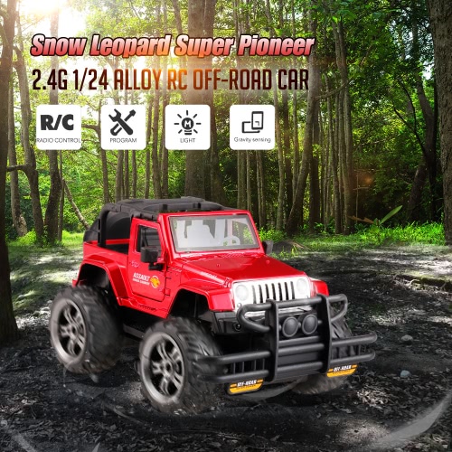 HUI NA TOYS 1369-9 Snow Leopard Super Pioneer Gravity Sensing Programmable Buggy 2.4G 1/24 Alloy RC Off-road Car with Light
HUI NA TOYS 1369-9 Snow Leopard Super Pioneer Gravity Sensing Programmable Buggy 2.4G 1/24 Alloy RC Off-road Car with Light