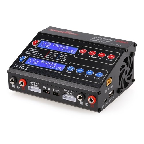 Ultra Power UP100AC DUO 100W LiIo / LiPo / LiFe / NiMH / NiCD Батарея Зарядное устройство / разрядник
Ultra Power UP100AC DUO 100W LiIo / LiPo / LiFe / NiMH / NiCD Батарея Зарядное устройство / разрядник