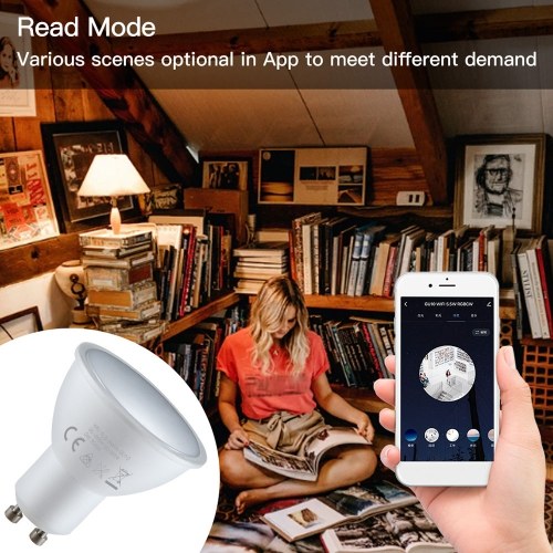 WiFi Smart Bulb Light LED 5W 90-265V 2800K-6200K+RGB GU10 Dimmable Light Phone APP Remote Control Compatible with Alexa Google Home for Voice Control, 2pack
WiFi Smart Bulb Light LED 5W 90-265V 2800K-6200K+RGB GU10 Dimmable Light Phone APP Remote Control Compatible with Alexa Google Home for Voice Control, 2pack